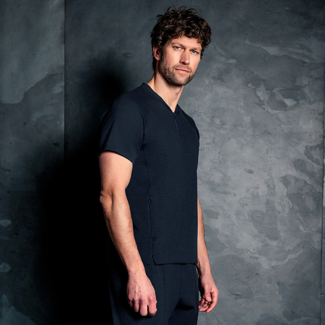 Comfortable travel clothing men || Navy blue