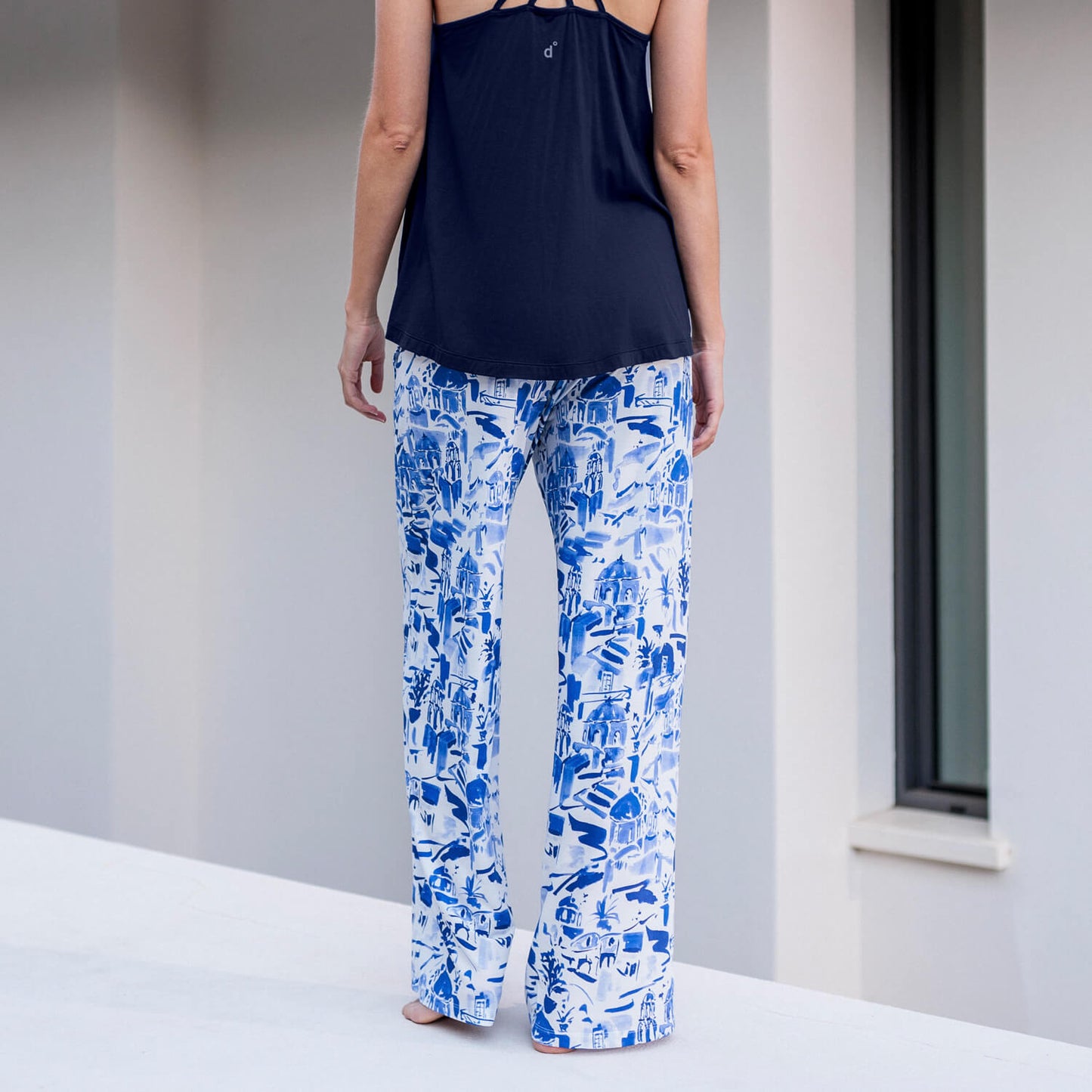 Wide sleep pants women || Santorini