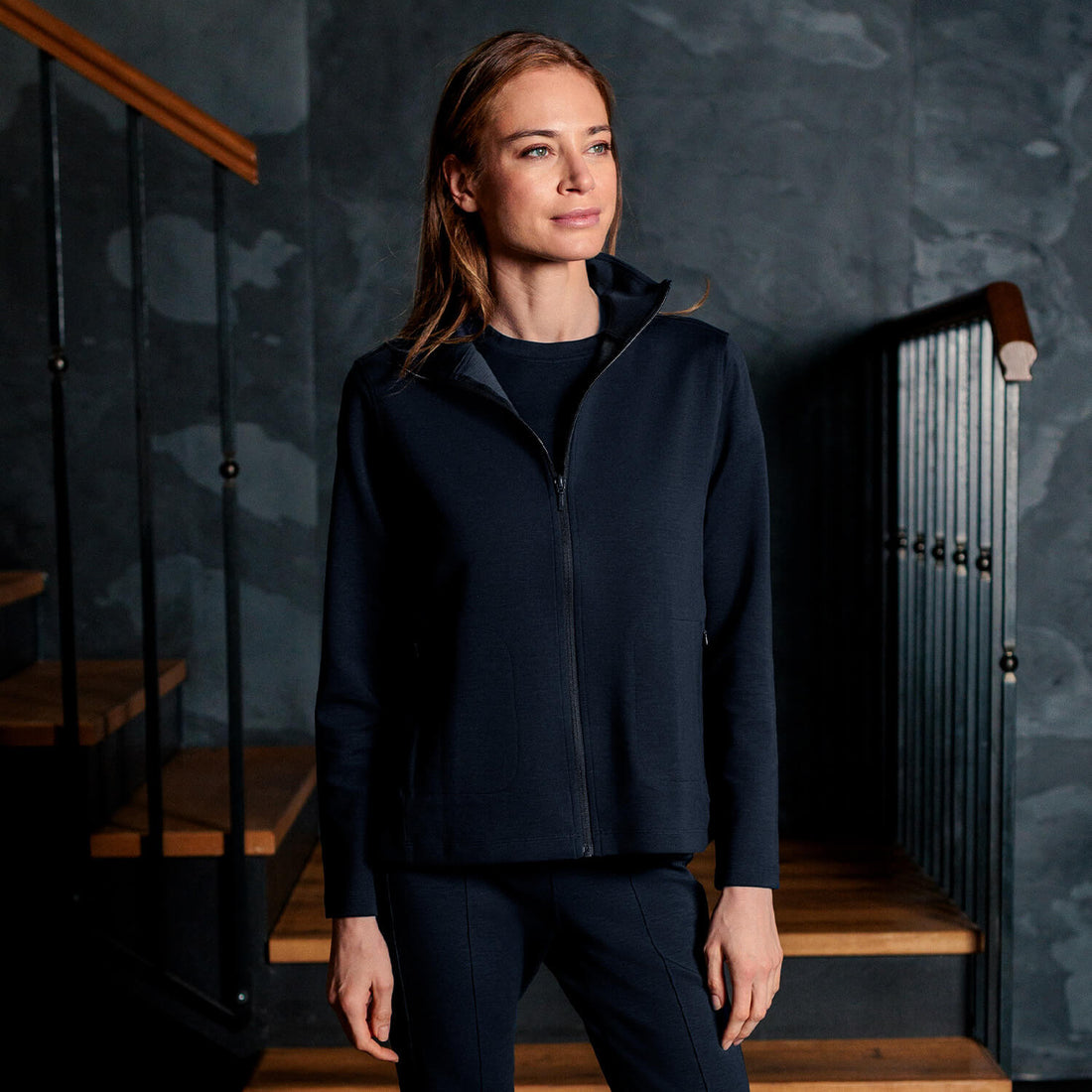 Travel jacket women || Navy blue