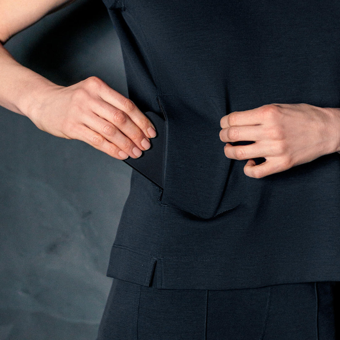 Comfortable travel wear t-shirt || Navy blue