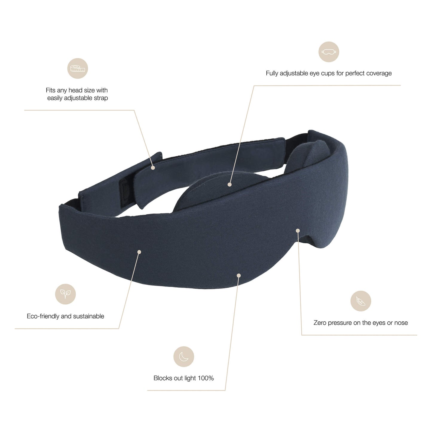 Balance blackout sleep mask || Deep grey