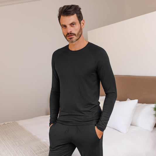 Balance long sleeves shirt men || Black