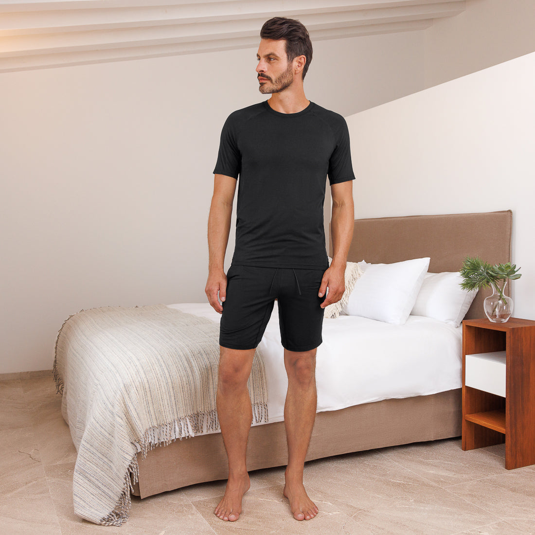 Moisture wicking pajamas || Black