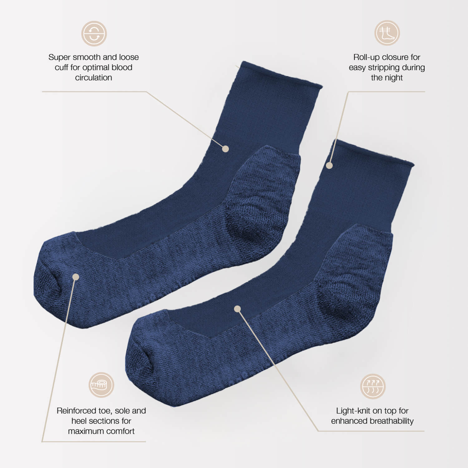 Thermal socks || Blue melange