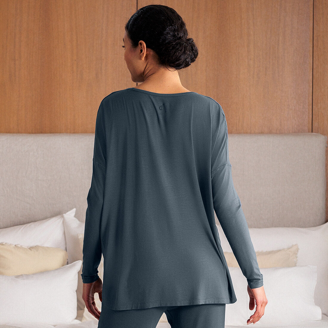 Moisture wicking sleep shirt || Deep grey