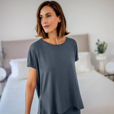 Wide sleep t-shirt || Deep grey