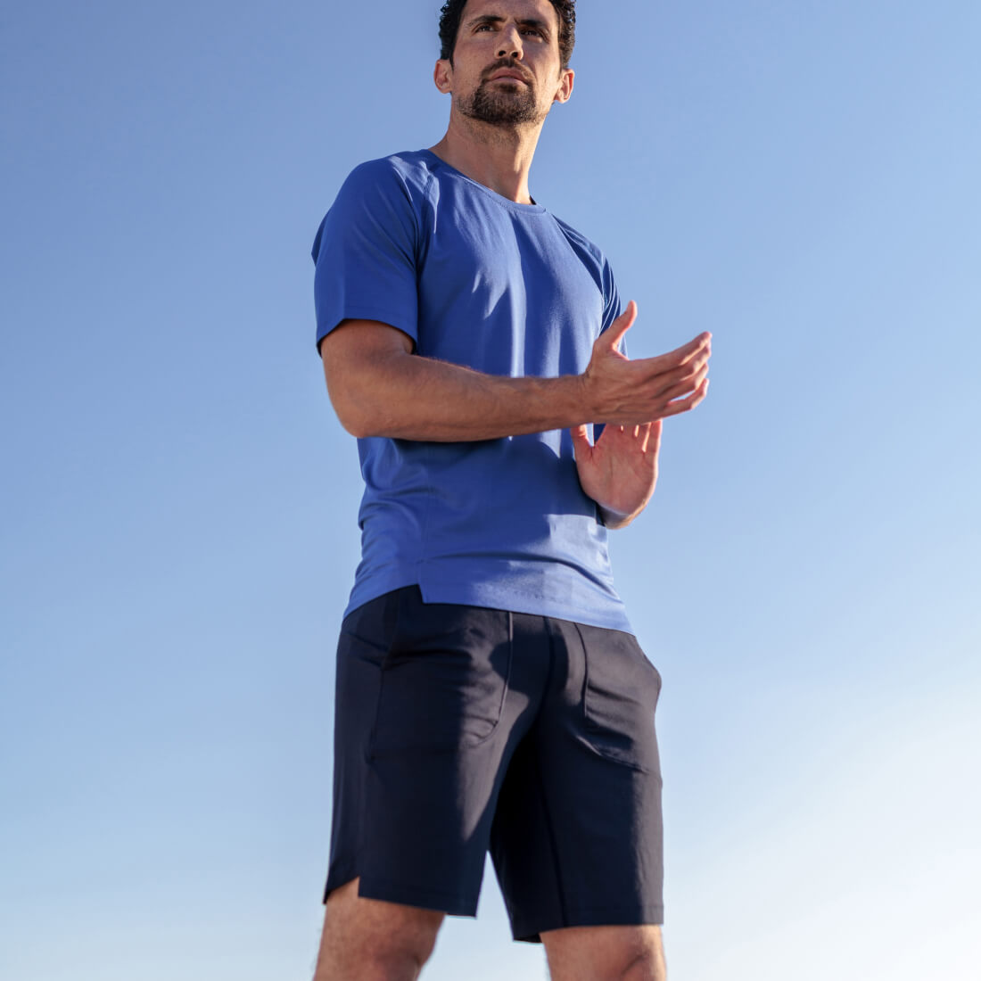 Muscle recovery sleep shorts men || Navy