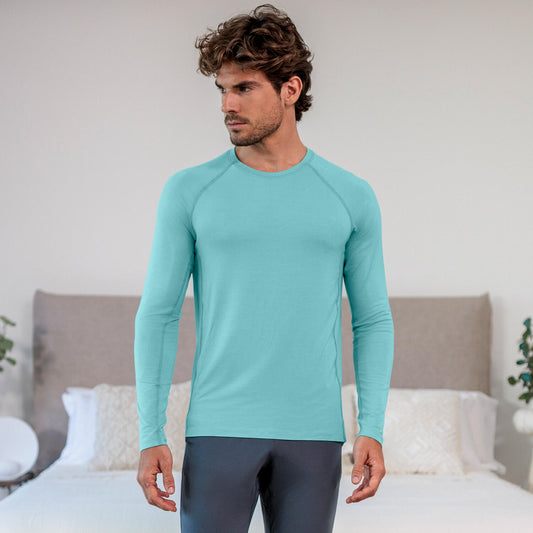 Long sleeve t-shirt men || Mineral green