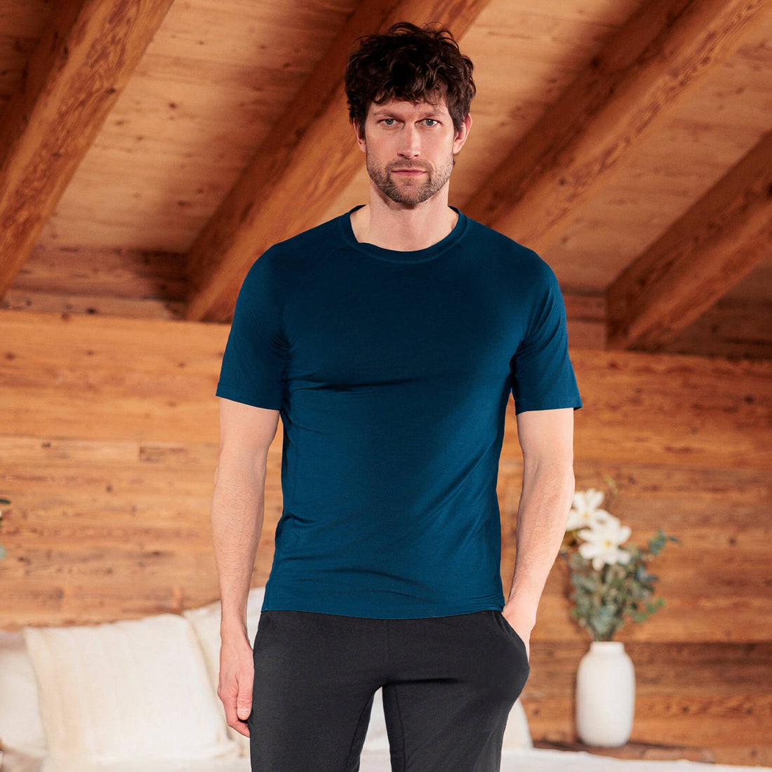Sleep t-shirt men || Deep Teal