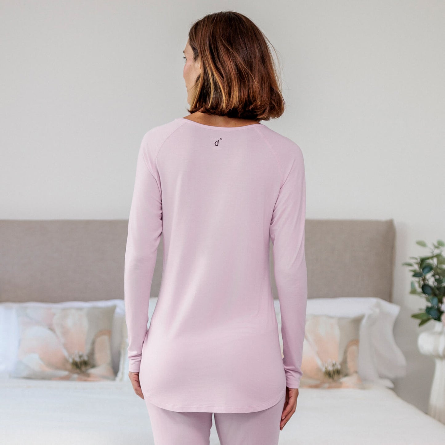 Long sleeve sleep top || Pink blush