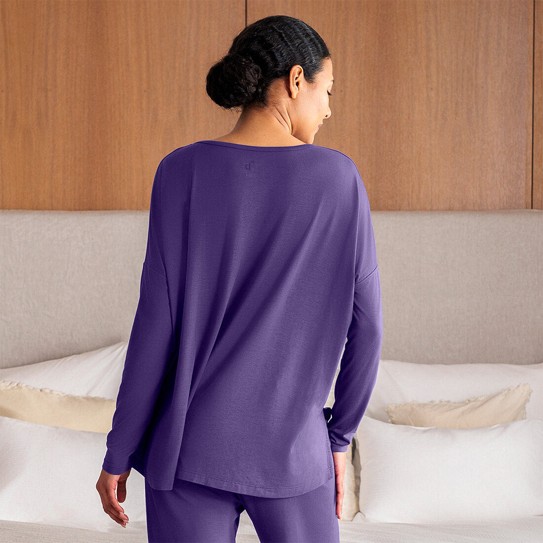 Moisture wicking sleep shirt || Deep purple