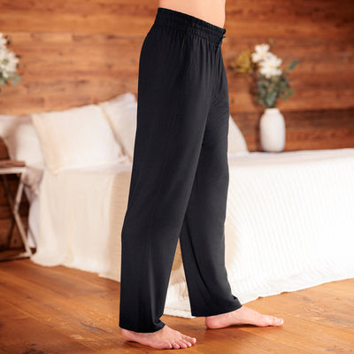 Wide pajama pants men || Black