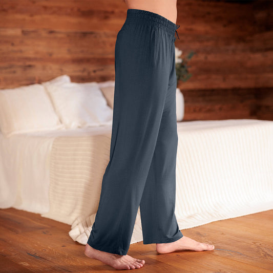 Wide pajama pants men || Deep grey