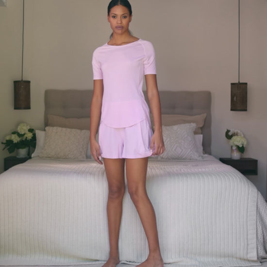Sleep t-shirt women || Pink blush